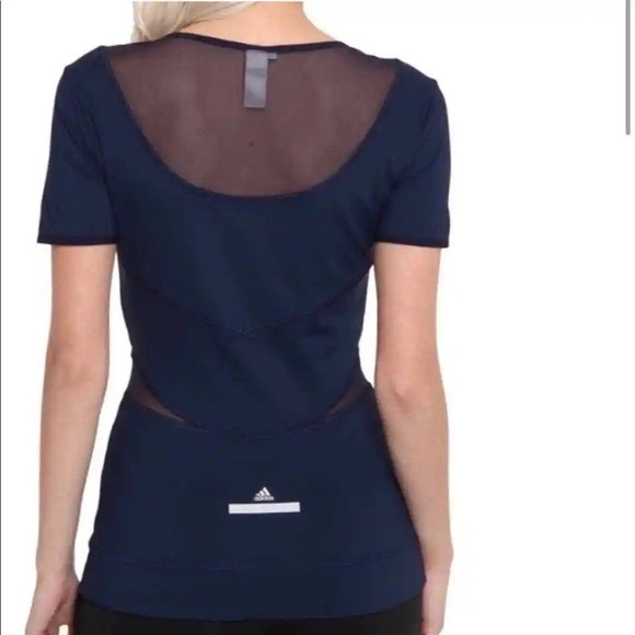Adidas Women's Navy Blue Mesh Back Top - Picture 1 of 4